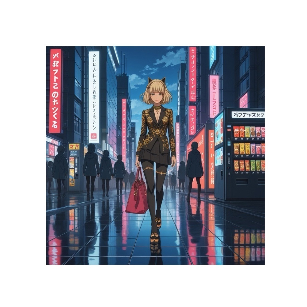 HANDCRAFTED digital art anime print by me for my projects NWT